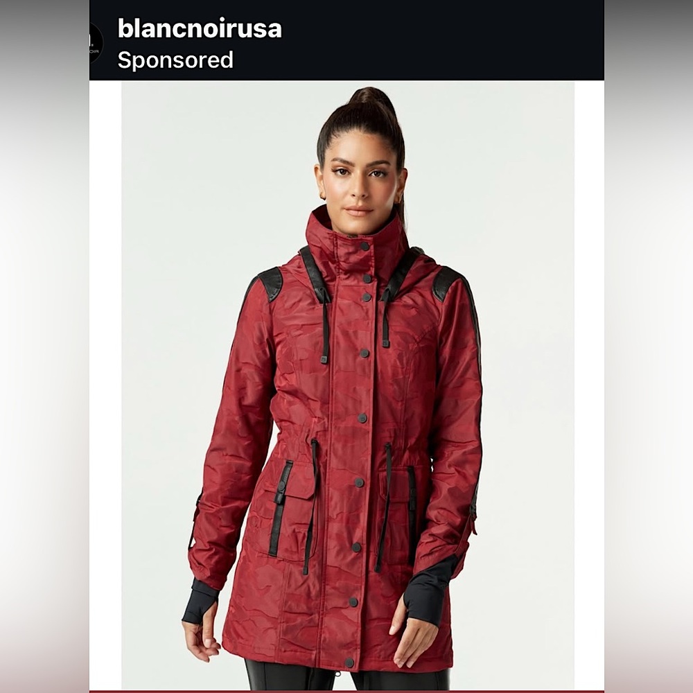 👀 IN SEARCH OF! 👀 Blanc Noir Rhubarb Red Anorak long Jacket
